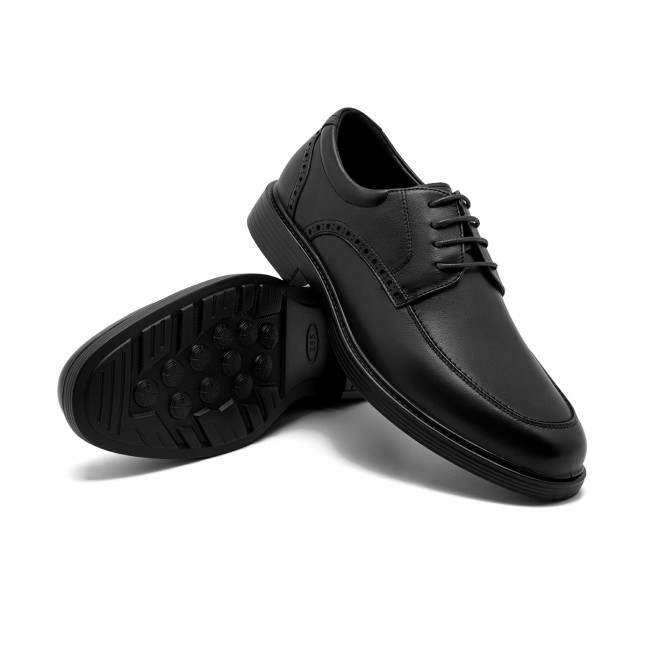 Pieree Cardin Embossed Rubbed Cowhide Lace Up Brock Carved Leather Shoes Business Dress Men’s Leather Shoes. 